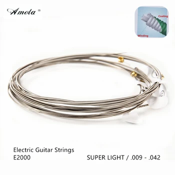 

E2000 Polyweb Electric Guitar Strings .009-.042 Super Light Acoustic Guitar Parts Accessories Guitar Strings Musical Instrument