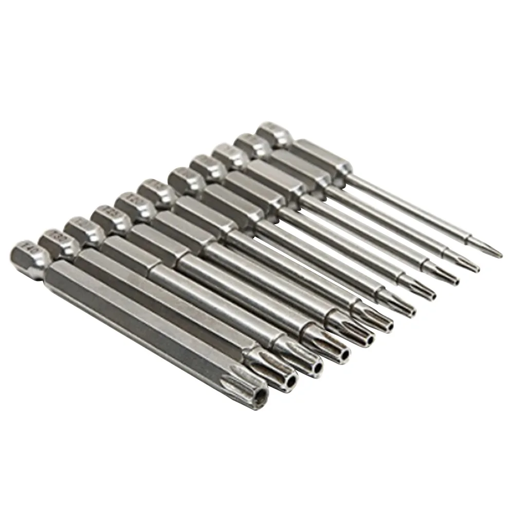 

11pcs 75mm Screwdriver Bits Hex Torx Head T6/T7/T8/T9/T10/T15/T20/T25/T27/T30/T40