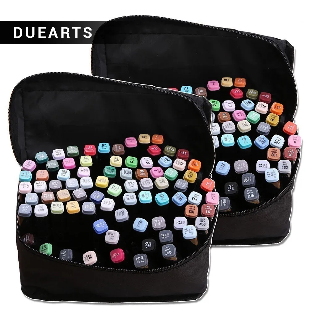 

NEW Three generations of marker pen double head alcohol oil pen 168 color set school supplies