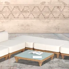 Дизайн диван мебель Mateus открытый плетеный 6 шт. модульный круг гостиная диваны