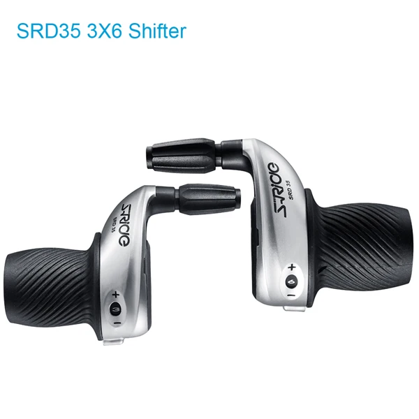 S-Ride MTB Bike 3x7 скоростей Twist Shifter левый и правый Twist Grip gear shifers, пригодный для Shimano SL-RS25 переключения пружины - Цвет: Silver 3X7 Shifter
