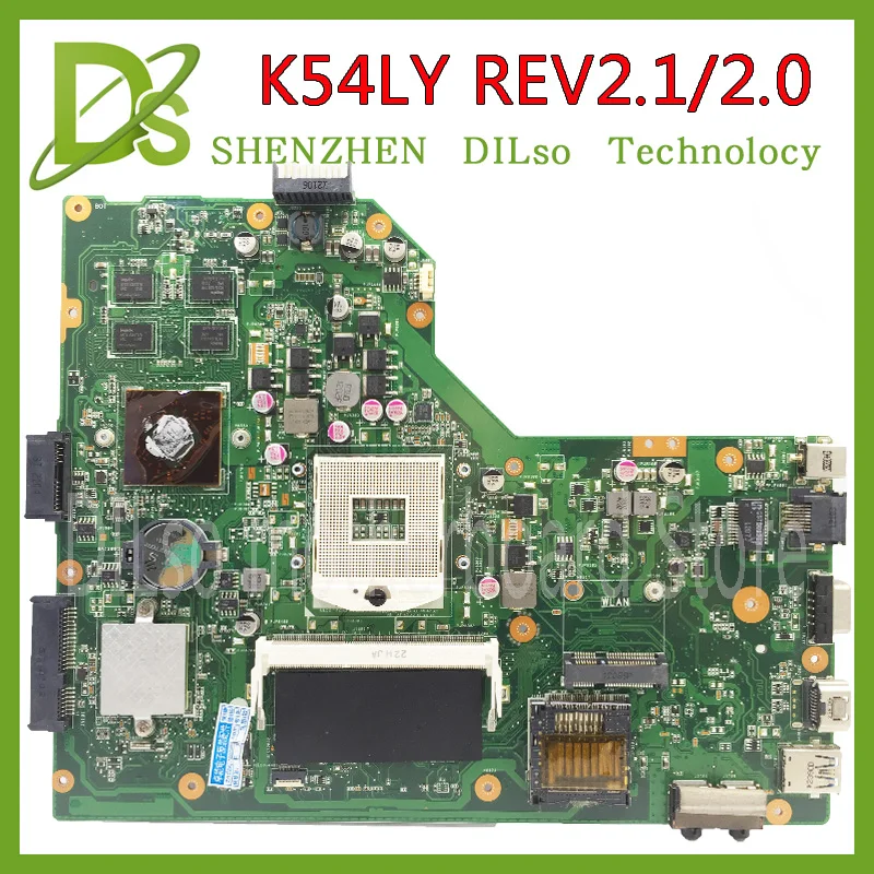 KEFU K54LY для ASUS K54LY X54H K54HR X84HAK54C K54laptop материнская плата K54LY mainboard rev2.1/2,0 Тесты материнская плата