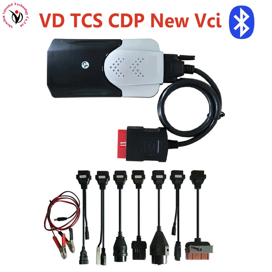

2018 Latest VD TCS CDP BT 2016.00 /2015R3 with Full 8pcs car cables for cars trucks diagnostic tool obd obd2 with Multi-langauge