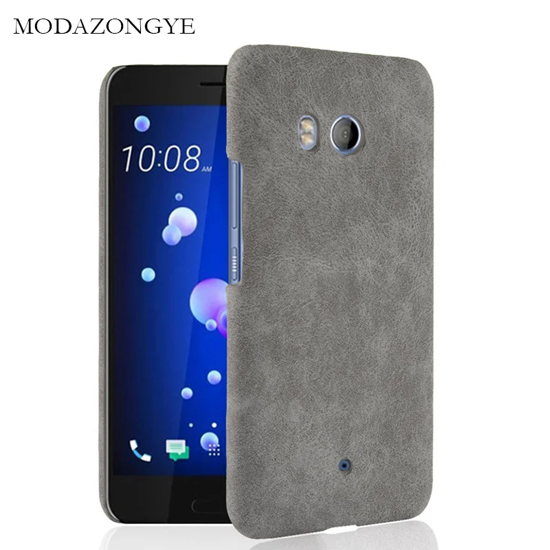 MODAZONGYE для htc U11 случае чехол люкс PU Кожа Жесткий Пластик задняя крышка телефона U 11