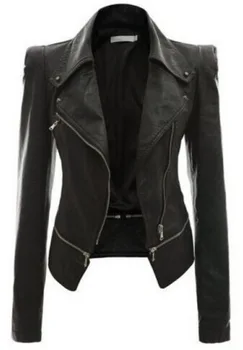 

2019 autumn sexy fashion women plus size faux Leather S-4XL