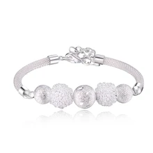 hot cute nice silver plated refined luxury wedding charm elegance woman bracelet fashion jewelry best gift Free Shipping LH001