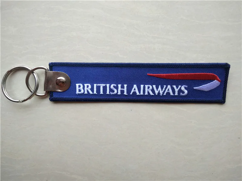 Keyring BRITISH AIRWAYS Remove Before Flight keychain for pilot WHITE TAG 