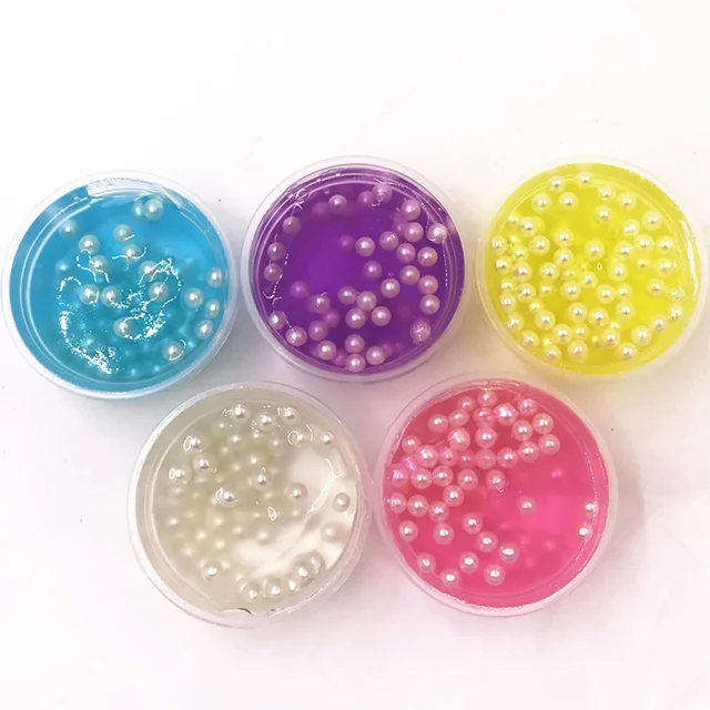 one box pearl slime diy toy fluffy foam clay antistress toy no borax