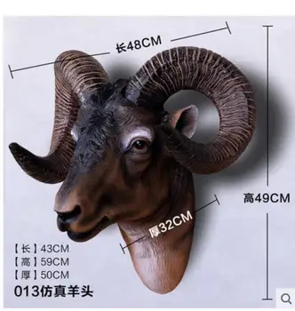 

Retro ox pendant restaurant sheep head hanging wall bar decoration animal Cattle head wall pendent shop bar retro