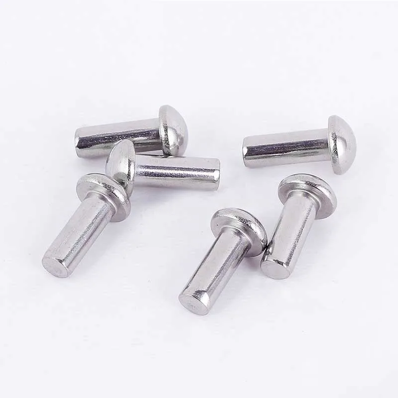 50PCS M3 M4 5mm 25mm length Stainless steel Round head rivet solid