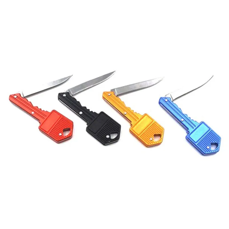

Fold Pocket Mini Key Knife Multi Keyring Ring Keychain Fruit Blade Box peeling Camp Package Letter Open Peeler Outdoor Survive