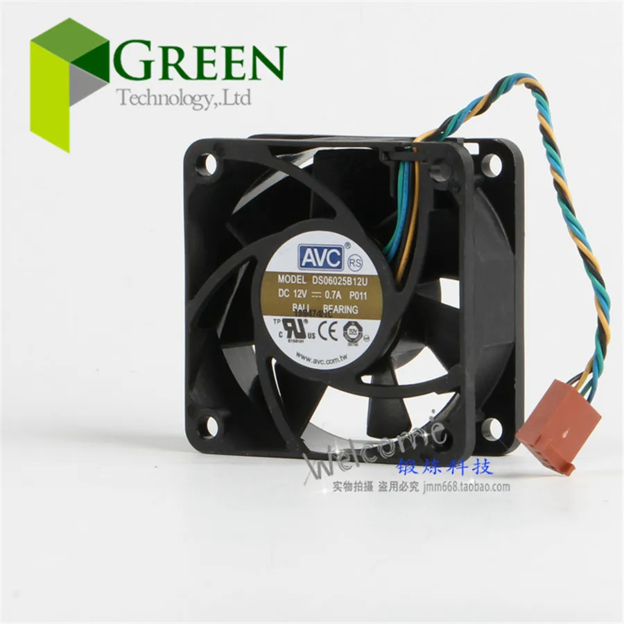 

5PCS AVC DS06025B12U 12V 0.7A 6025 60MM 60*60*25MM CPU fan computer case Cooling fan with 4pin PWM