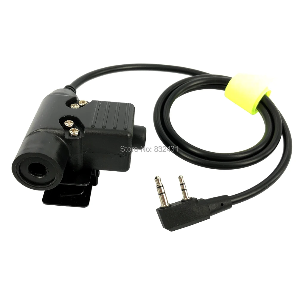 K тип U94 PTT кабель для Z Тактический Bowman Elite II HD01 HD02 HD03 гарнитура Kenwood BaoFeng UV 5R 82 Радио