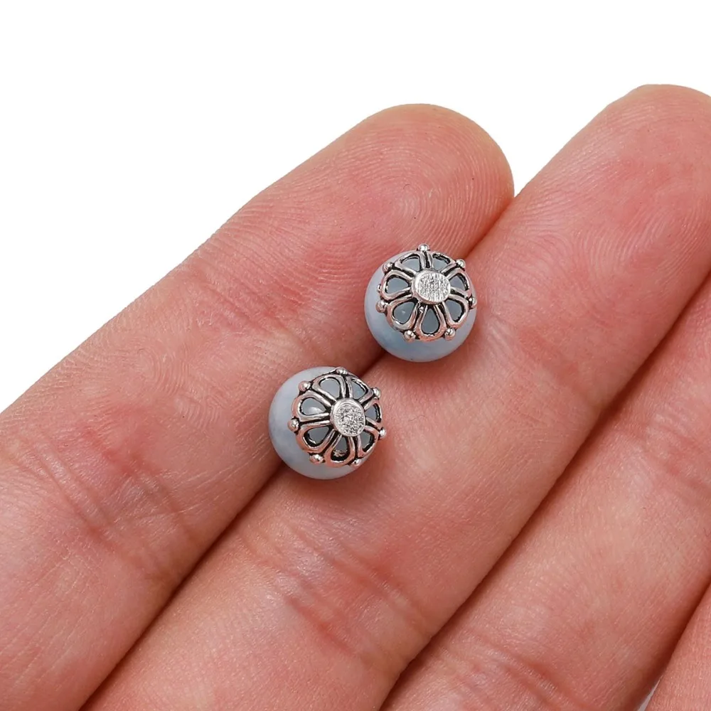 20-100Pcs/Lot 8mm Antique Flower Bead End Caps For Jewelry Making Findings Needlework Diy Earrings Jewelry Spaced Beads Caps