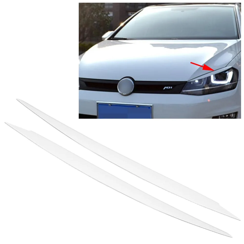 Одна пара фар бровей Веки Накладка для Volkswagen VW Golf 7 GTI 2013- MK7 GTI R Rline стайлинга автомобилей