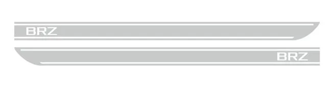 Гоночные спортивные полосы Виниловая наклейка для стайлинга автомобилей Дверь боковая юбка наклейка авто боди декор наклейки для Subaru BRZ - Название цвета: Серебристый