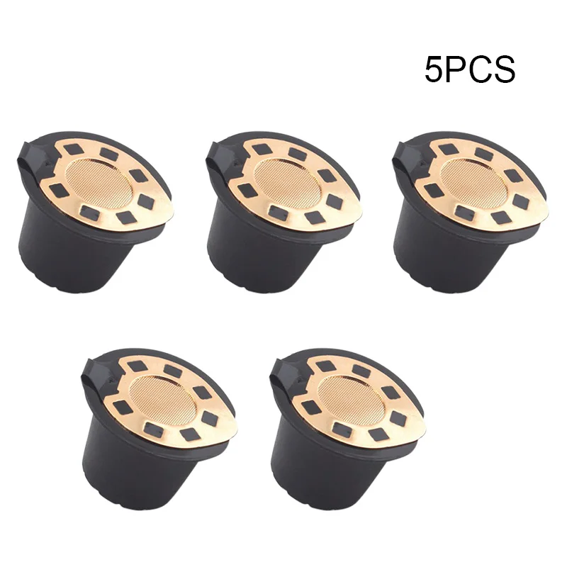 5 Pcs Refillable Reusable Coffee Capsules Pods Cup For Nespresso Machines  J2Y