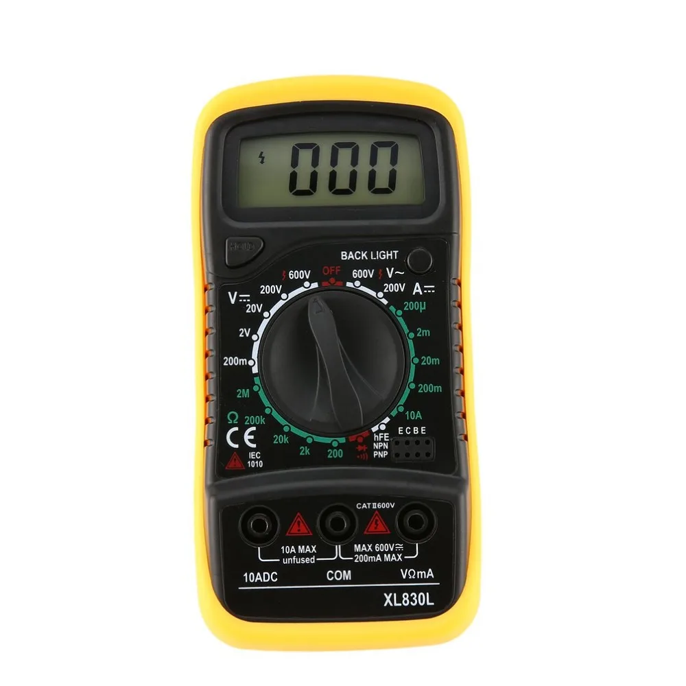 XL830L Backlight Digital LCD Multimeter Voltmeter Ammeter AC DC Diode Resistence OHM Volt Tester Test Current Data Hold | Инструменты