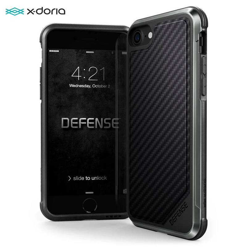 Защитный чехол X Doria для телефона класса люкс iPhone 7 8 Plus защитный Алюминиевый Чехол