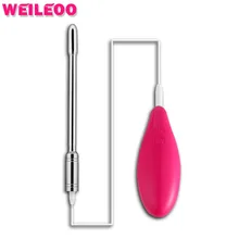 vibrating steel catheter sounding urethral sound male urethral dilator vibrator penis plug sex toys for men