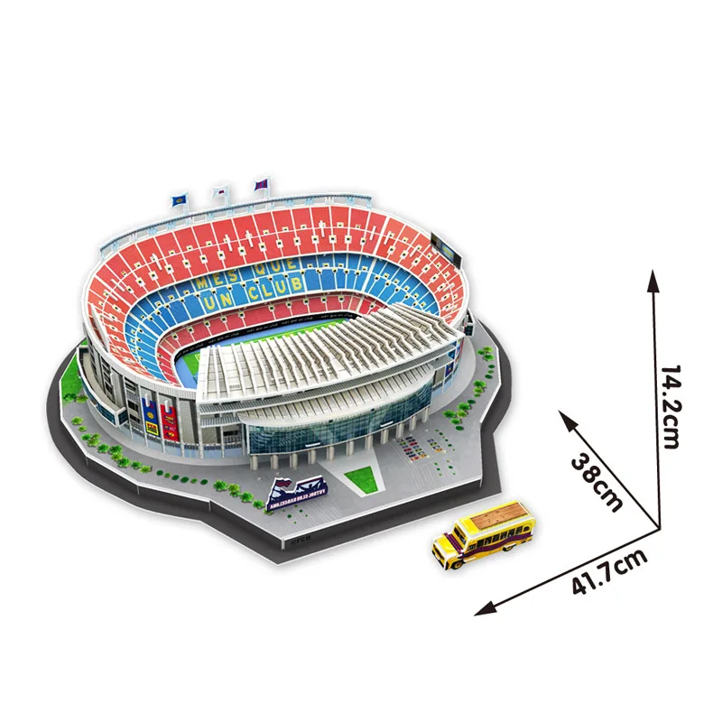 Футбольная Модель "Барселона", "Испания", "Лагерь НОУ", бумажная головоломка "сделай сам", игрушки Playmobil, хобби, магические Кубики-пазлы, игрушки для детей, Рождество