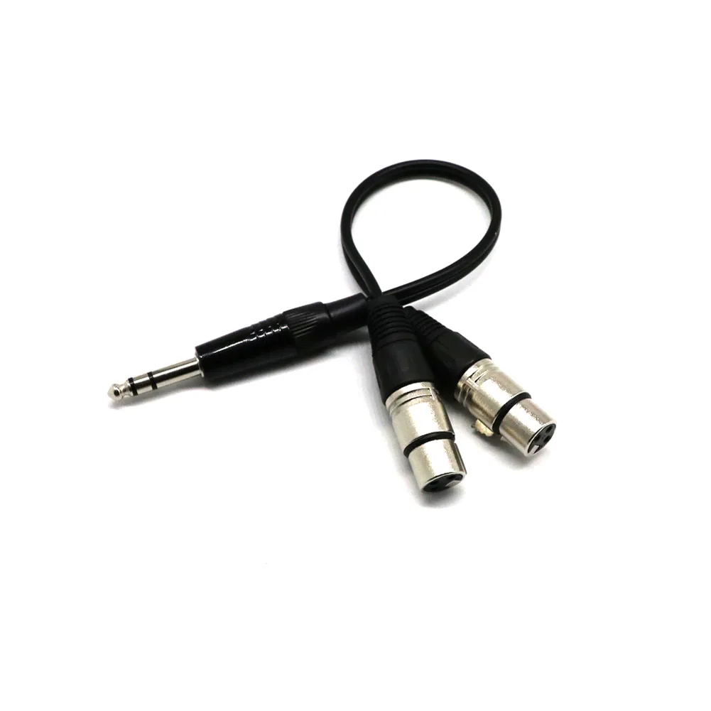 6 35 мм стерео Штекерный двойной 2x XLR гнездовой кабель разветвитель шнур 0 3 м SD998| |