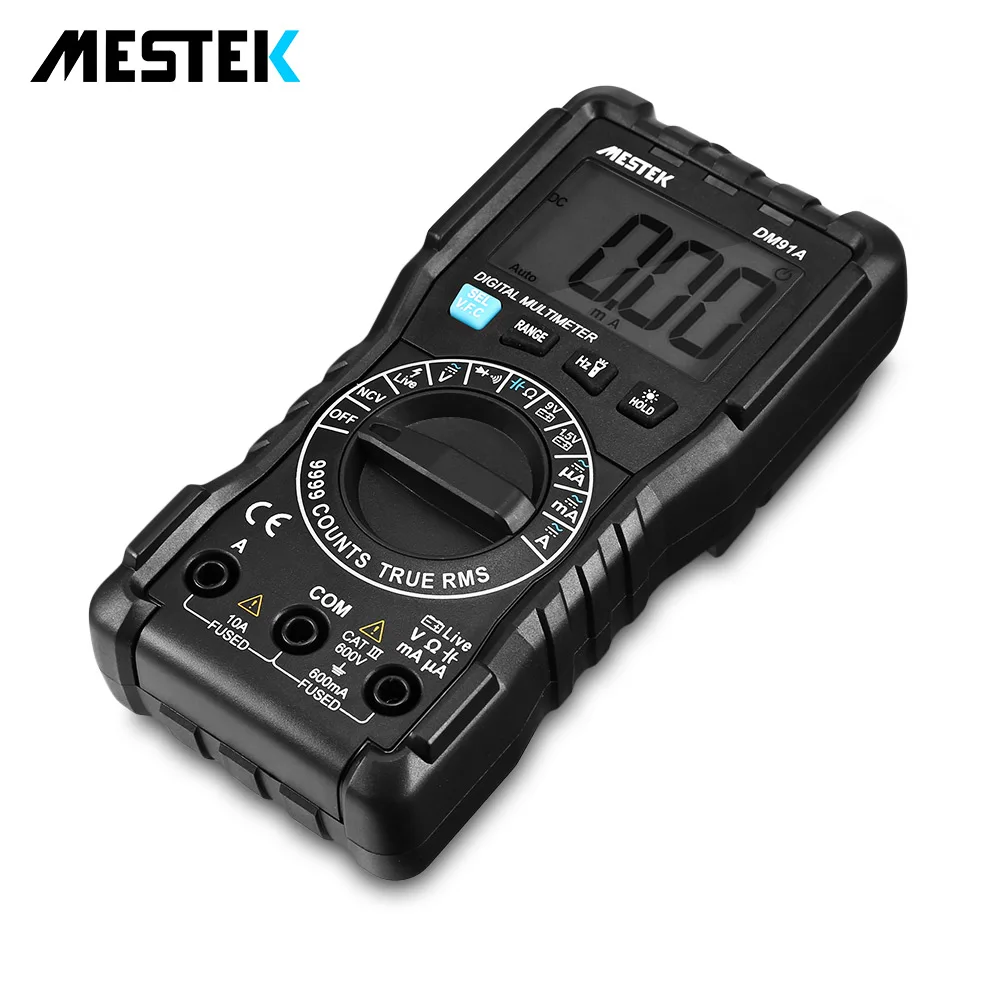 MESTEK DM91A Multimeter Handheld LCD Digital Multimeter 9999 Counts ...