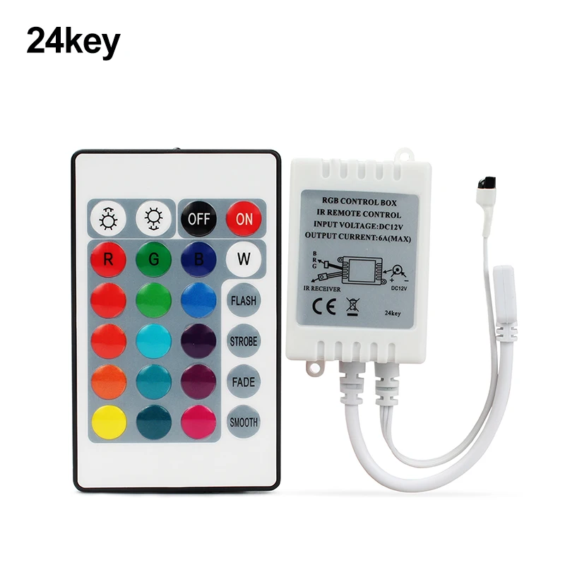 RGB ИК пульт дистанционного управления Мини 24key 44key DC12V для SMD 2835 3528 5050 5730 5630 3014
