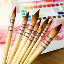 Корейское искусство, секретный нейлоновый кончик для волос, акварельная ручка, желтая Толстая ручка, акриловая масляная краска, художественная живопись, товары для рукоделия