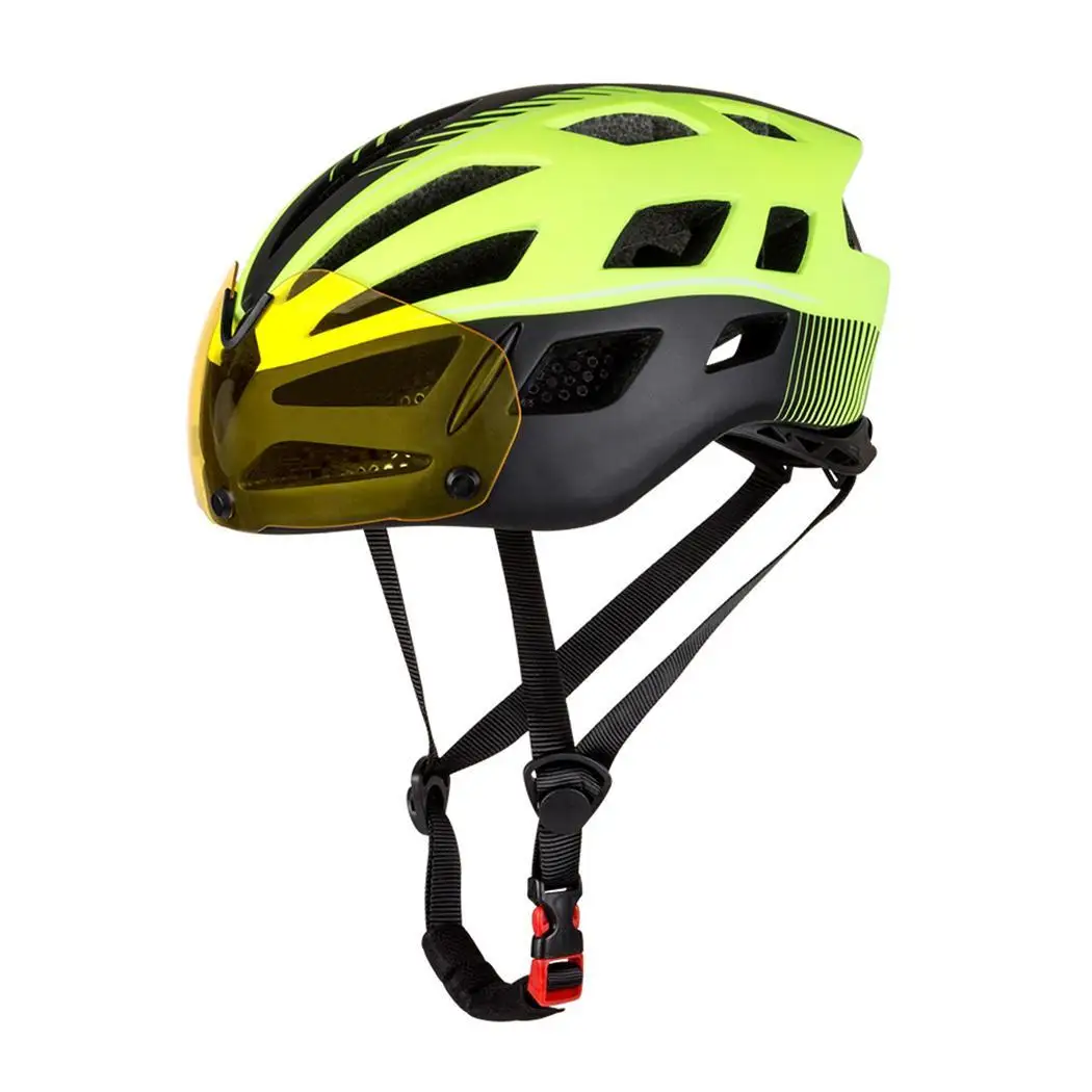 

Cycling Helmet Protection Bicycle Helmet Men Women Goggles Bike Helmet Ultralight MTB Road Bike Lens Visor Helmets 26 Air Vents