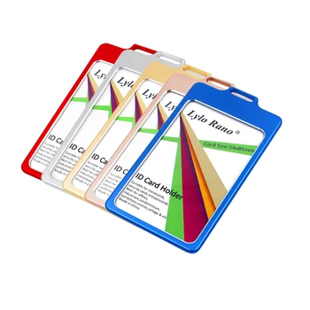 

Vertical ID Card Holder Aluminum Badge Holder Name Badge Holders School Name Tag Office Supplies
