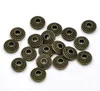 DoreenBeads Zinc metal alloy Spacer Beads Round Antique Bronze Dot Pattern Color Plated About 8mm Dia,Hole:Approx 1.9mm,15 PCs ► Photo 3/3