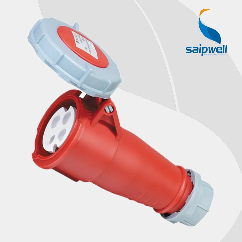 

Wholesale Saipwell 16A 400V 4P (3P+E) EN / IEC 60309-2 female ac socket Industrial IP67 waterproof socket outlet SP544