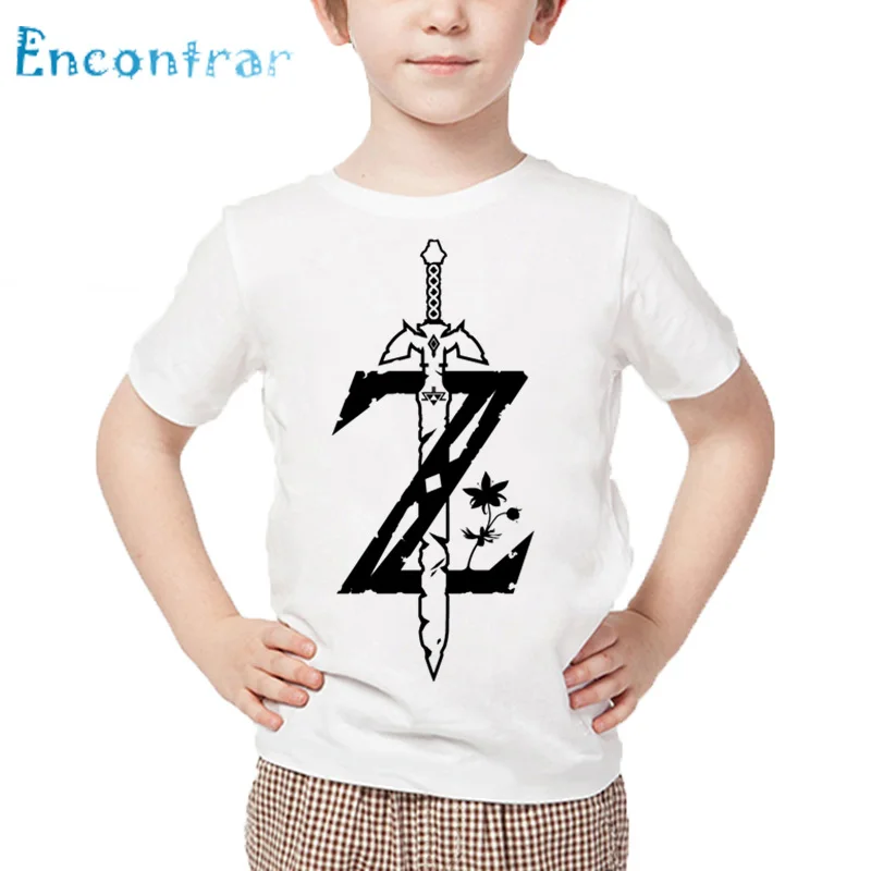 

The Legend of ZELDA Triforce Print Kids T Shirt Children Summer 2019 Short Sleeve T-Shirt for Boys 2-10 Years ,HKP425