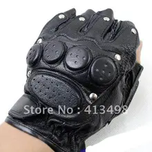 5 штук в партии Армия страйкбол Мужская Черная кожа без пальцев Прихватки для мангала