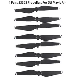 4 пара 8 шт. 5332 S DJI Мавик воздуха винта винтов (белый/золотой полосой) лезвие опора для DJI Mavic Air Drone аксессуары
