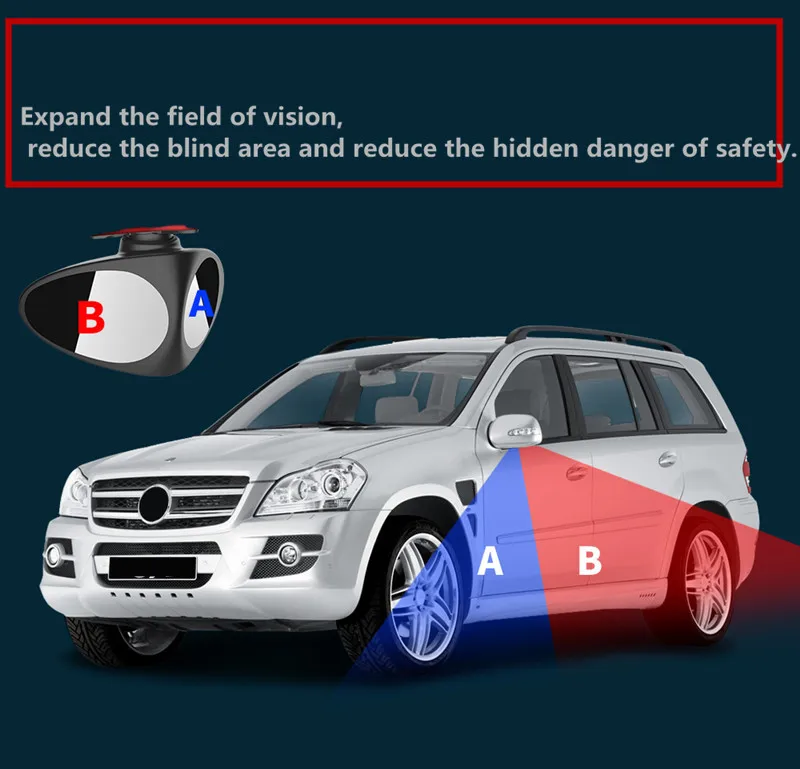 

NEW Car Blind Spot Mirror 360 Rotation Adjustable Convex Rear View Mirror for SUZUKI vitara swift sx4 jimny grand vitara 2016