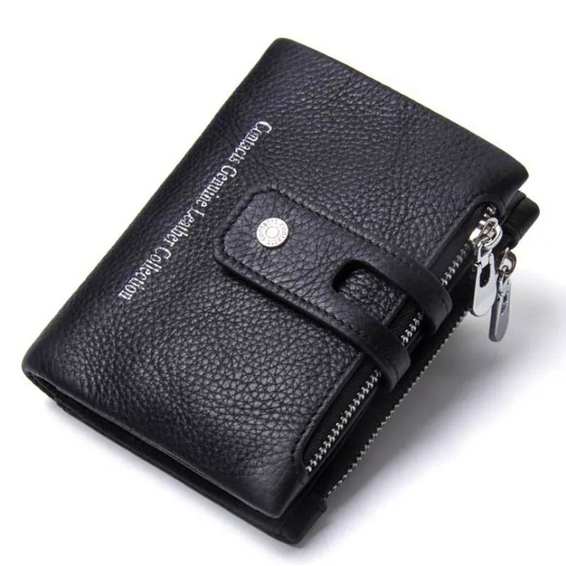 

Famous brand Wallet Short men Wallets Leather male Purse Card Holder Wallet Casual man Zipper Wallet men Coin bag