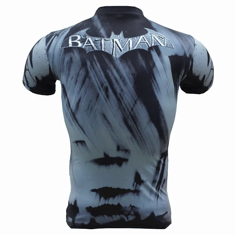 Punisher Superman Batman Spider-man Cosplay T-shirts Compression Men T shirts Summer Short Sleeve Fitness Crossfit Tight Tops  (7)