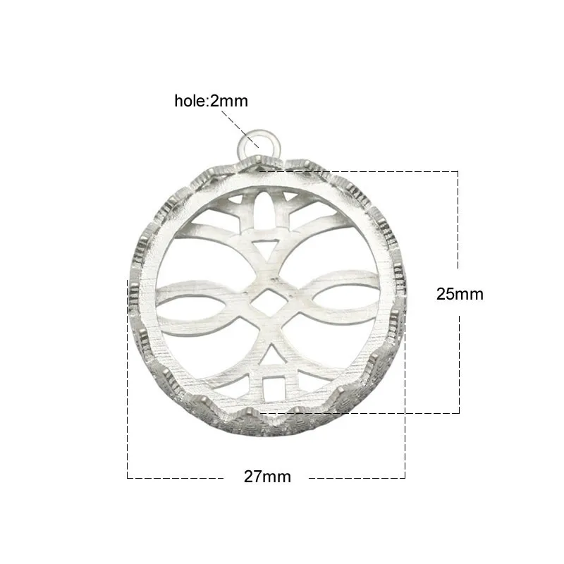 10 шт./лот 25/13X18/18X25 мм 925 пробы серебряная подвеска для ожерелья основание под Кабошон ободок пустой Fit Кабошоны Камея "сделай сам" - Цвет: 25mm