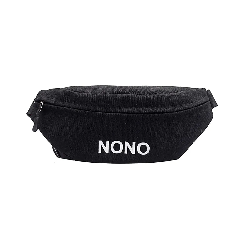 NONO Letter Waist Bag Female Fashion Belt Chest Bag Handbag Unisex Fanny Pack Women Waist Pack Belly Bags Purse Yellow