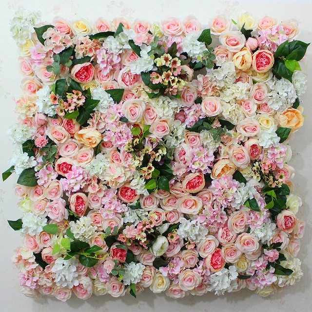 1m*1m custom artificial flower wall panel backdrop wedding decor flower