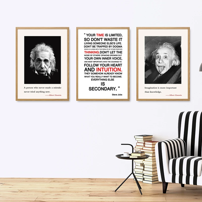 Einstein Jobs Zuckerberg Decorative Painting Office Inspirational