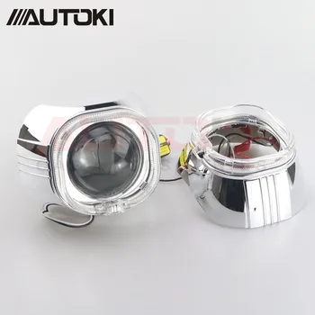 

Free Shipping Autoki Car Styling Headlight Bi Xenon Projector Lens Square LED Projector Cover Shroud for Hella Q5 Projector lens