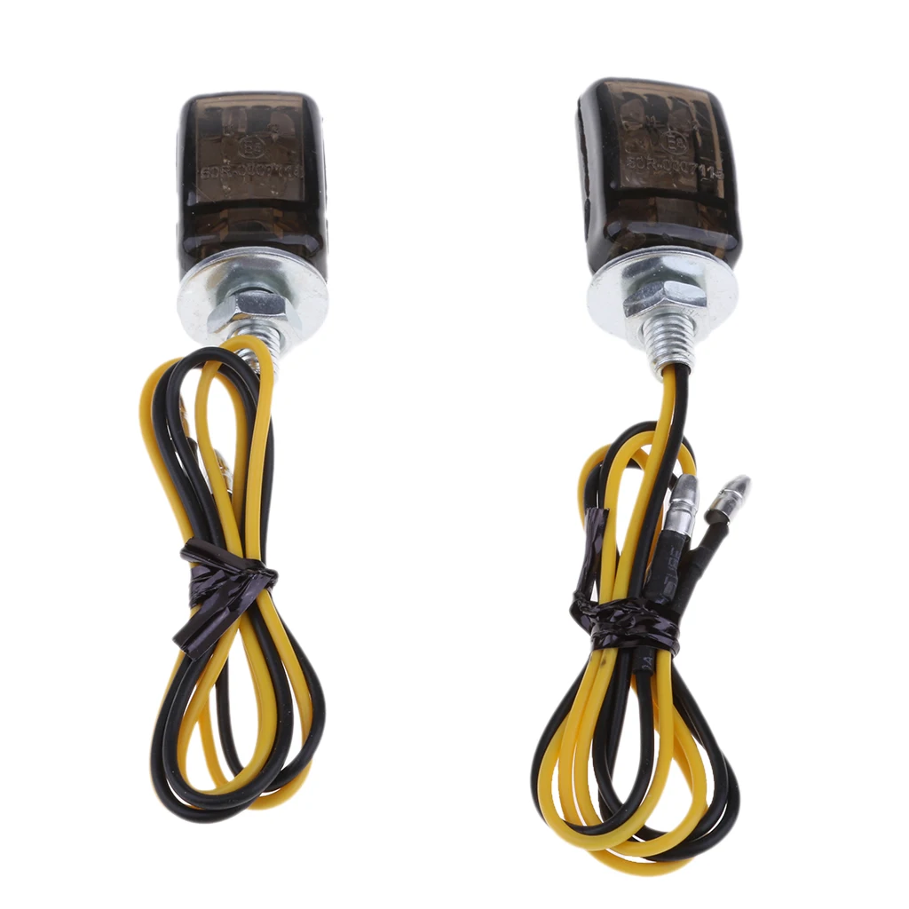 1 Pair Motorcycle Turn Signal Lights Triangle LED Sequential Turn Signals Indicators Universal For 6mm Thread Motorcycle Model