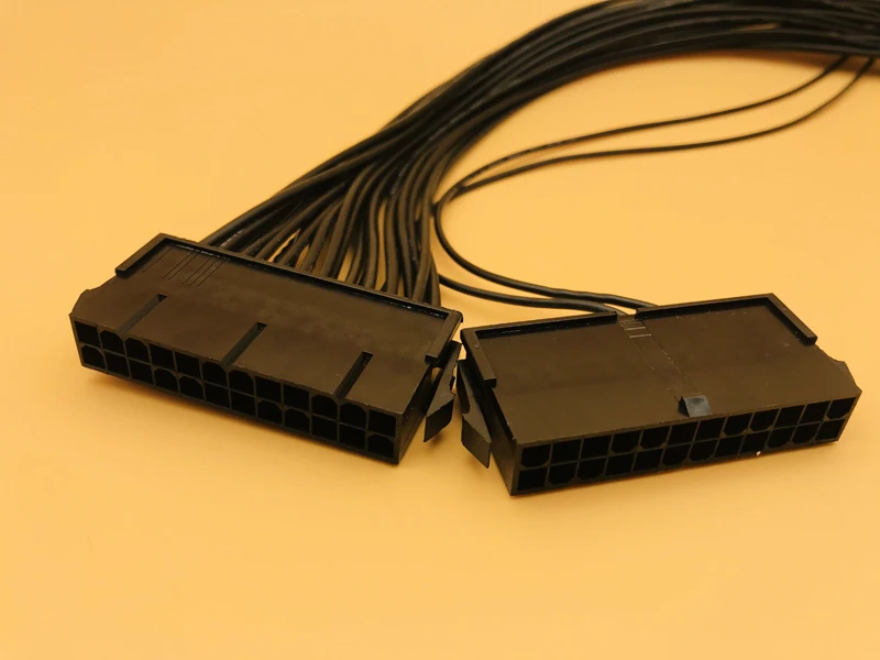ATX 24 Pin Mining 30cm Dual PSU Power Supply Extension Cable for Computer Adaptor Cable Connector for Miner Mining 24Pin 20+4pin