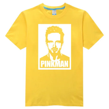 Pinkman meme рубашка повара рубашка футболка ломается Bad Art Официальный 5 цветов S-6XL светящаяся футболка - Цвет: Pinkman yellow