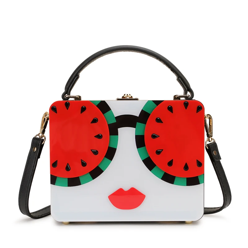 

Trend Watermelon Lemon Cartoon Character Design Acrylic Box Style Female Party Handbag Shoulder Bag Crossbody Bag Ladies Pouch