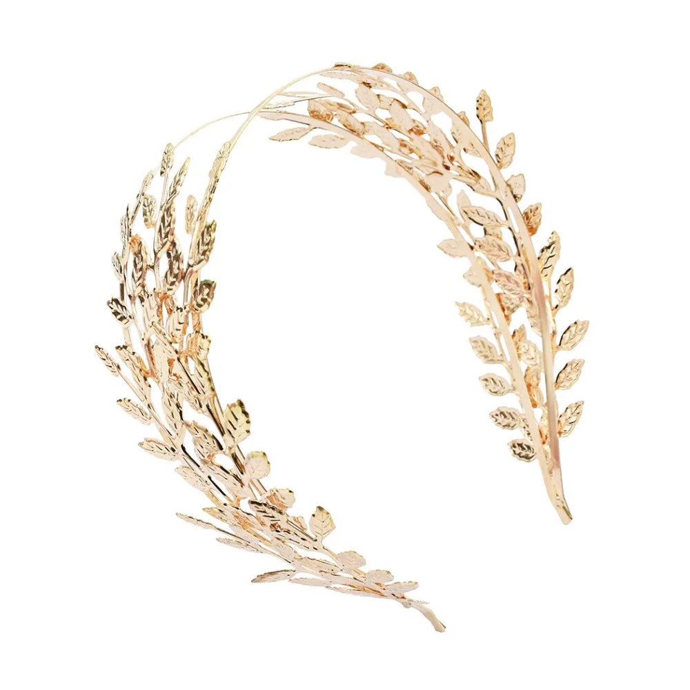 

Fashion Greek Leaf Metal Double Layer Hairbands Headbands Wedding Bridal Tiaras and Crowns Headpieces Leaves Hair Accessories
