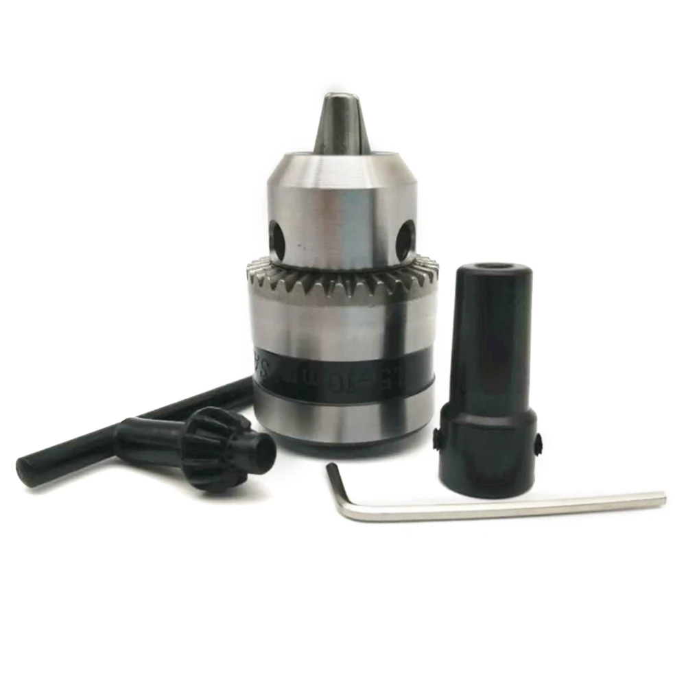 

Electric Drill Chuck Mini 1.5-10mm Mount B12 Inner Hole Chuck Adapter Without Shaft Motor Shaft Key Wrench Power Tools